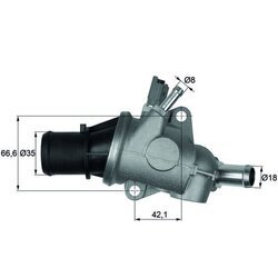 Termostat chladenia MAHLE TI 167 88