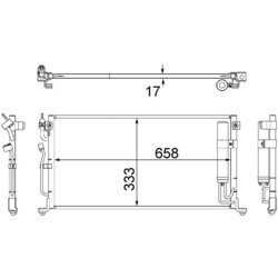 Kondenzátor klimatizácie MAHLE AC 496 000S - obr. 1