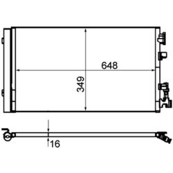 Kondenzátor klimatizácie MAHLE AC 630 000P - obr. 1