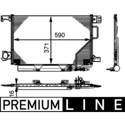 Kondenzátor klimatizácie MAHLE AC 662 000P