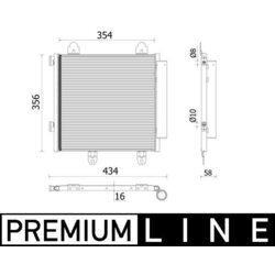 Kondenzátor klimatizácie MAHLE AC 897 000P - obr. 1