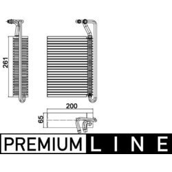 Výparník klimatizácie MAHLE AE 84 000P