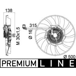 Ventilátor chladenia motora MAHLE CFF 471 000P