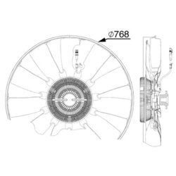 Ventilátor chladenia motora MAHLE CFF 526 000P - obr. 1