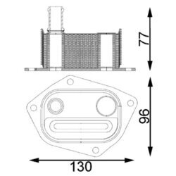 Chladič motorového oleja MAHLE CLC 198 000S - obr. 1