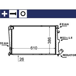 Chladič motora MAHLE CR 1429 000S