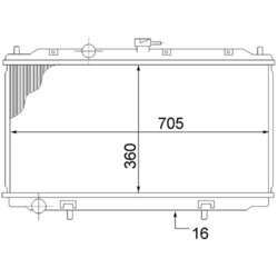 Chladič motora MAHLE CR 1485 000S - obr. 1