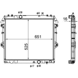 Chladič motora MAHLE CR 1867 000S