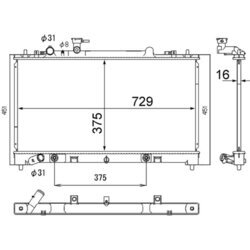 Chladič motora MAHLE CR 1885 000S