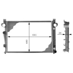 Chladič motora MAHLE CR 2208 000P - obr. 1