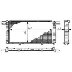 Chladič motora MAHLE CR 260 000P - obr. 1