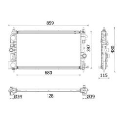 Chladič motora MAHLE CR 2633 000P