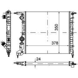 Chladič motora MAHLE CR 615 000P