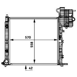 Chladič motora MAHLE CR 715 000P - obr. 1