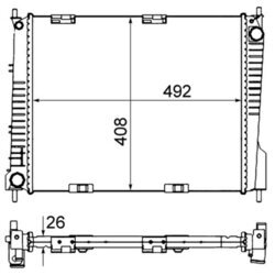 Chladič motora MAHLE CR 841 000S