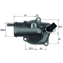 Termostat chladenia MAHLE TI 31 87 - obr. 2