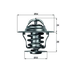 Termostat chladenia MAHLE TX 11 92D