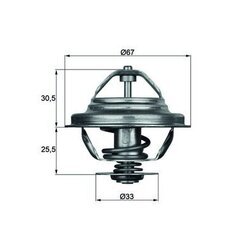 Termostat chladenia MAHLE TX 27 71D