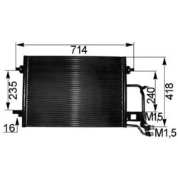 Kondenzátor klimatizácie MAHLE AC 255 000S - obr. 1