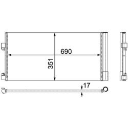 Kondenzátor klimatizácie MAHLE AC 486 000P - obr. 1