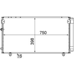 Kondenzátor klimatizácie MAHLE AC 606 000S - obr. 1