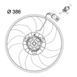 Ventilátor chladenia motora MAHLE CFF 119 000P - obr. 1