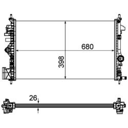 Chladič motora MAHLE CR 1102 000P - obr. 1