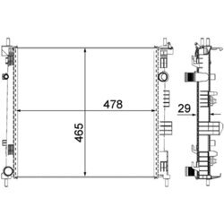 Chladič motora MAHLE CR 1288 000P - obr. 1