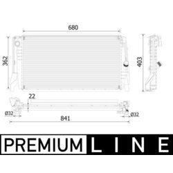 Chladič motora MAHLE CR 2316 000P