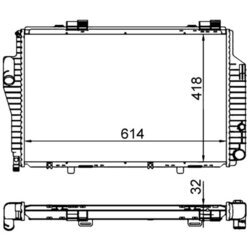 Chladič motora MAHLE CR 307 000S