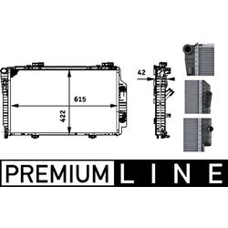 Chladič motora MAHLE CR 485 000P