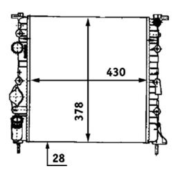 Chladič motora MAHLE CR 528 000S