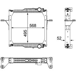 Chladič motora MAHLE CR 820 000P - obr. 1