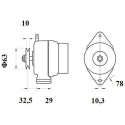 Alternátor MAHLE MG 1141 - obr. 1