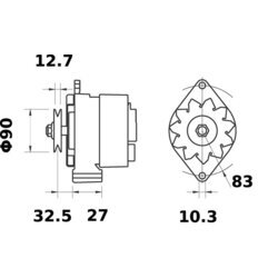 Alternátor MAHLE MG 271 - obr. 4