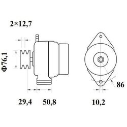 Alternátor MAHLE MG 83 - obr. 4