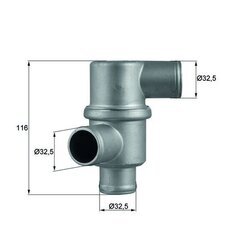 Termostat chladenia MAHLE TH 37 80 - obr. 2