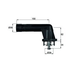 Termostat chladenia MAHLE TI 20 95