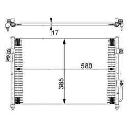 Kondenzátor klimatizácie MAHLE AC 388 000S - obr. 1