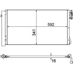 Kondenzátor klimatizácie MAHLE AC 414 000P - obr. 1