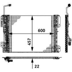 Kondenzátor klimatizácie MAHLE AC 671 000P - obr. 2