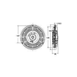 Spojka ventilátora chladenia MAHLE CFC 130 000P - obr. 1