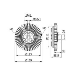 Spojka ventilátora chladenia MAHLE CFC 62 000S