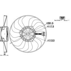 Ventilátor chladenia motora MAHLE CFF 167 000S