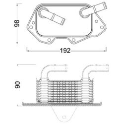 Chladič motorového oleja MAHLE CLC 186 000S