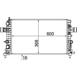 Chladič motora MAHLE CR 1091 000S - obr. 1