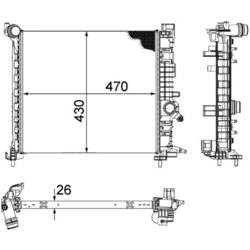 Chladič motora MAHLE CR 1188 000P