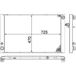 Chladič motora MAHLE CR 1204 000P - obr. 1