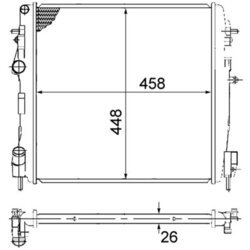 Chladič motora MAHLE CR 1506 000S - obr. 1