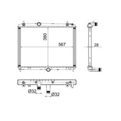 Chladič motora MAHLE CR 2113 000P - obr. 1